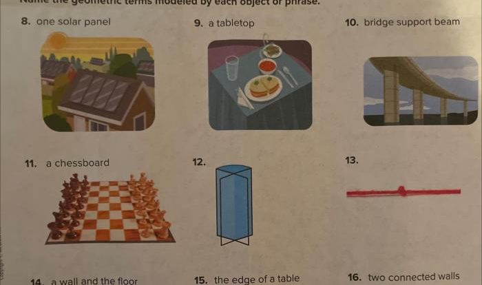 Name the geometric term modeled by the object